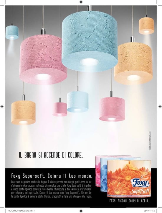 Foxy Supersoft old adv paper toilet
