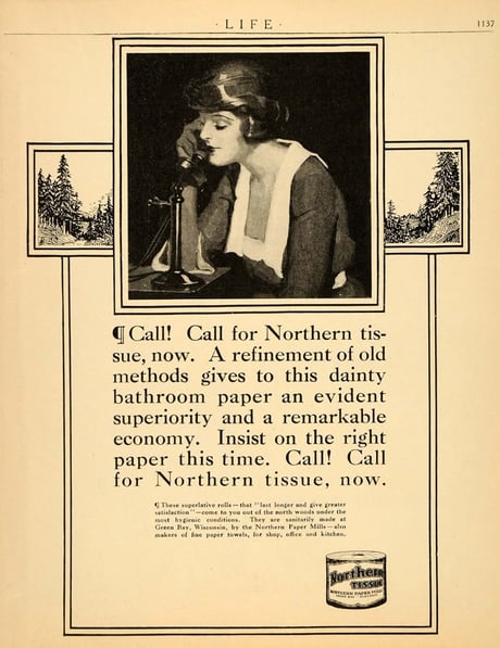Northern Tissue old paper adv