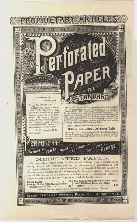Perforated Paper tissue paper ADV