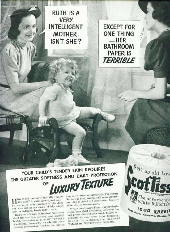 Scot Tissue old adv toilet paper