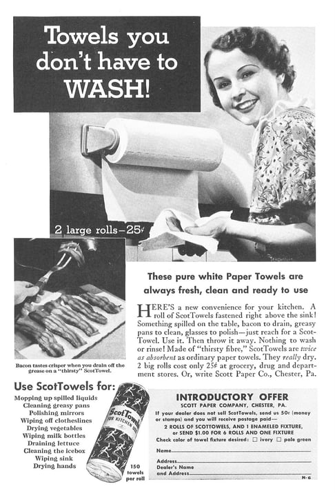 ScotTowels Paper Towels 1935.